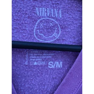 Urban Outfitters Nirvana Graphic Oversized Sweatshirt Pink Size Small/ Medium‎ thumbnail 4