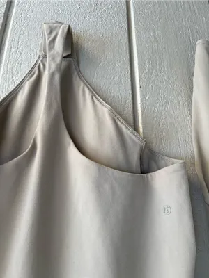 Lululemon Wundermost‎ Nulu Square Neck Long Sleeve Bodysuit Riverstone Gray M thumbnail 5