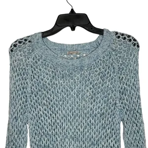 Gap Open Knit Sweater Size‎ Medium Blue Womens Cotton Nylon Blend LS thumbnail 2