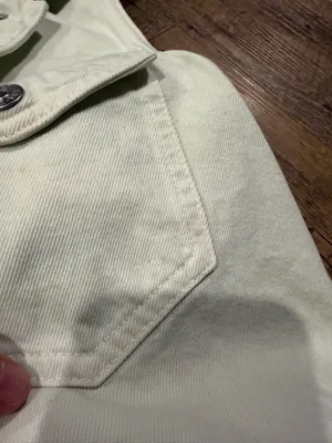 Zara Light Mint Denim Vest Jacket Small thumbnail 6