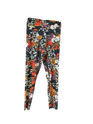 aerie Orange Multicolor Floral Leggings thumbnail 10