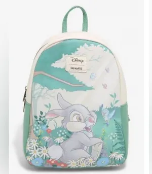 Loungefly x Disney Mini Backpack Thumper Forest Color Cream & Green NWT thumbnail 1