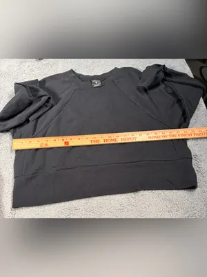 Nike Black Cropped Crewneck Sweatshirt logo medium thumbnail 7
