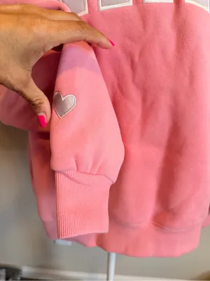 Parke Blush + Lavender Valentines Varsity Mockneck Sweater limited edition S/m thumbnail 9
