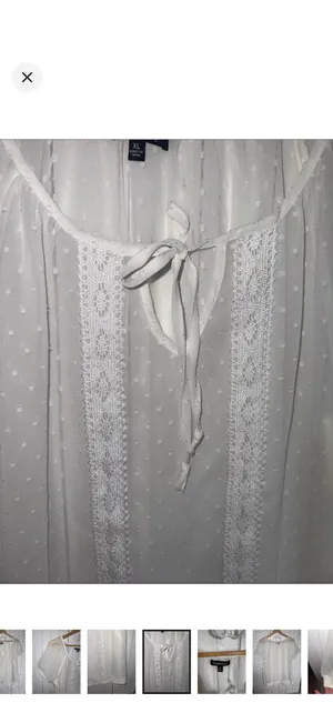 Relativity Y2K Sheer Blouse White Size XL thumbnail 4