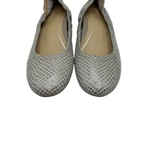 Vionic Alexa Ballet Flats Women 6.5 Gray Leather Lizard Print Orthotic Comfort thumbnail 3