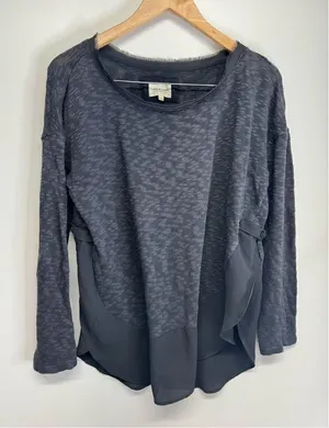 Anthropologie Dellata Nubby CircleLight Sweater Charcoal Gray Women‎ Size Small thumbnail 1