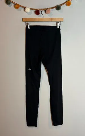 Alo black tie waist leggings thumbnail 5
