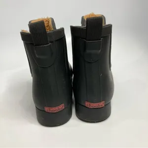 Chooka black Chelsea rain boots lined size‎ 6 thumbnail 2