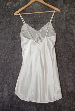 Victoria's Secret Satin Lace Chemise Babydoll Vintage Whimsigoth Fairy M thumbnail 5