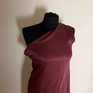 Zara One-Shoulder Maroon Dress thumbnail 3