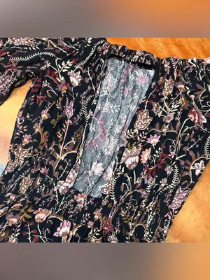 Free People Pretty and Free Floral Romper off the shoulders medium thumbnail 5
