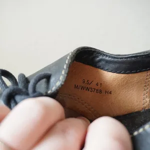Born Women's Size 9.5 Oxford Black Leather Lace Up Contrast Stitch Square Toe thumbnail 6