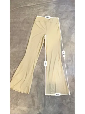 Women's Old Navy Active Super-Flare Pants Size M Beige thumbnail 5