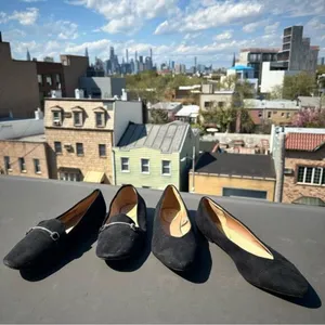 H&M Black Loafer Flats Size 9.5 Preppy Classic Lagenlook Comfortable Minimalist thumbnail 4