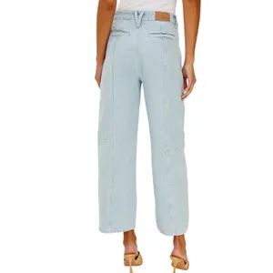 Rails Women's Getty Crop High Rise Wide Leg Jeans Light Wash Blue Size 27 Denim thumbnail 2