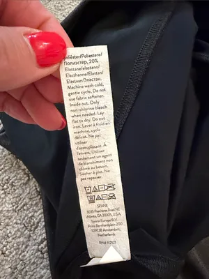 SPANX Faux Leather High-Waist Leggings - Black Athleisure Athletic Size: Large thumbnail 9