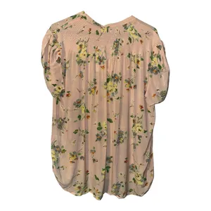 Polo Ralph Lauren Pink Floral‎ Tie Neck Blouse, Womens Large thumbnail 3