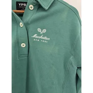 YPB Polo Sweatshirt Womens XXS Manhattan New York Tennis Green EUC thumbnail 2
