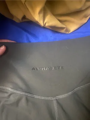 Alphalete Black leggings  with Subtle Logo thumbnail 6