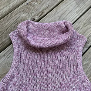 Laura Ashley Women's Vintage Pink Cowl Neck Sleeveless Sweater Size L thumbnail 3
