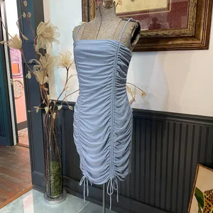 IRIS Ruched Adjustable Baby Blue Spaghetti Strap Mini Dress - Sz 1X 💛🎀 thumbnail 3