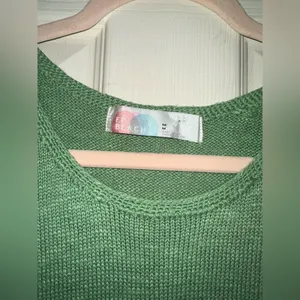 New Free People Beach Nina Sweater Mini Dress In Cool Moss thumbnail 3