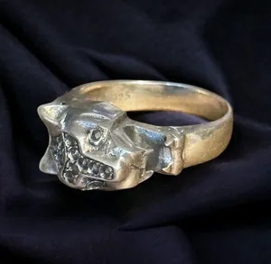 Sterling Silver  925 rhinestone jaguar ring thumbnail 1