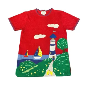 The Quacker Factory Vintage Short Sleeve‎ Sweater Size Small Lighthouse Seaside thumbnail 1