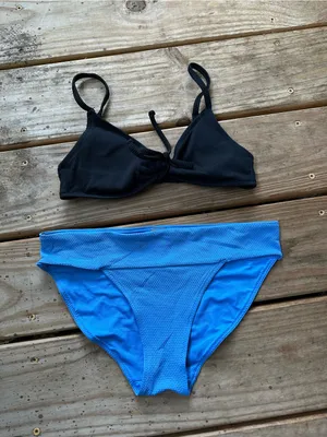 Aerie bikini set blue black thumbnail 5