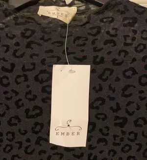 NWT Ember sheer burnout velvet leopard bodysuit Size L thumbnail 6