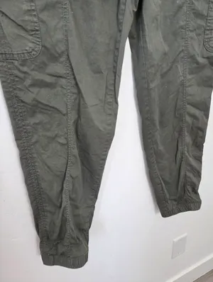 Eddie Bauer Women's Laid-back Twill Jogger Pant Dark Cool Green Size 8 Medium thumbnail 3