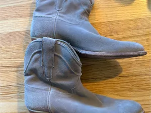 Tecovas Grey Suede Western Ankle Boots thumbnail 6