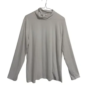Athleta‎ Womens XL White Long Sleeve Mock Neck Lightweight Jersey Top Shirt thumbnail 1