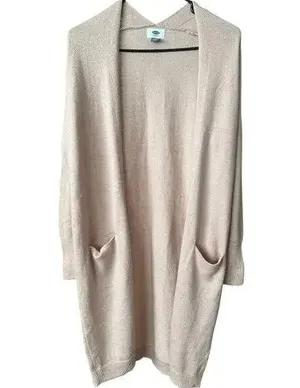 Old Navy Pink Knit Longsleeve Open Cardigan, S thumbnail 1