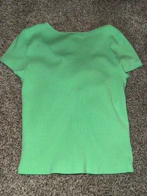 American Eagle Keyhole Tie-Front Ribbed tee thumbnail 2