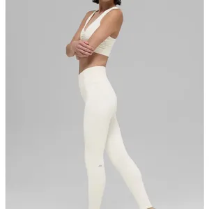 ALO Yoga Women's Ivory Leggings Highwasited thumbnail 3