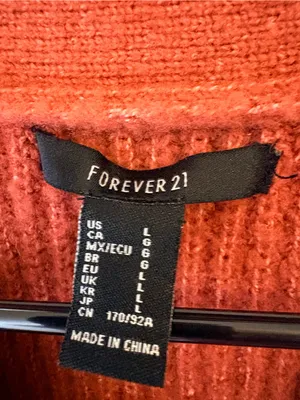 Forever 21 Cropped Button V-Neck Cardigan - Rose thumbnail 5