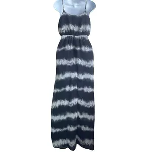 Lulus Women Boho Ethereal Maxi Dress S Black White Abstract‎ Ikat thumbnail 2