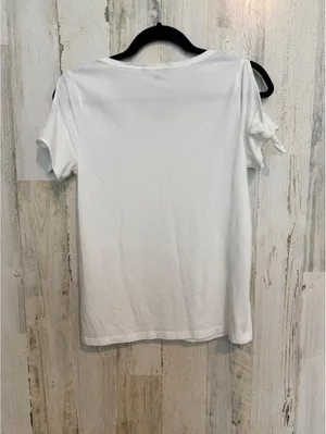 Banana Republic Women's XS White Cotton Short Sleeve T-Shirt thumbnail 5