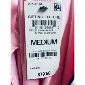 READ!! INC International Concepts Pajama Set Pink and Black M/L NWT thumbnail 5