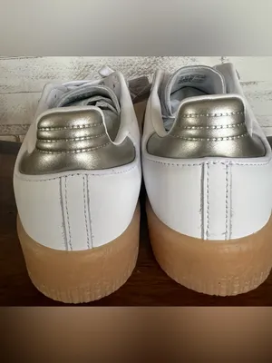 Adidas Samba Sneakers - White & Silver Women’s size 10. NWT thumbnail 9