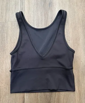 Lululemon Shirt Womens Size 2 Black Athletic Casual Logo‎ Ladies Tank Outdoors thumbnail 1