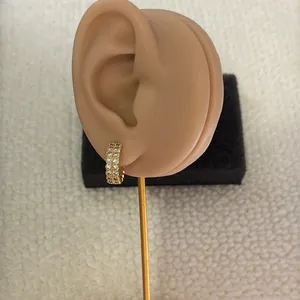 15mm CZ Small Hoop Earrings for Men Women Unisex Earrings Streetwear Hip Hop Punk thumbnail 8