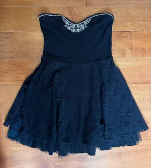 Free People Strapless lace sequin detail dress thumbnail 1