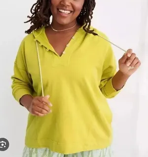 Aerie Beach Weekend Hoodie Yellow Sweatshirt Women’s XS thumbnail 1