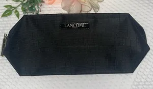 Lancôme Black Zipper Cosmetic Makeup Toiletry Travel Bag Pouch NWOT thumbnail 1