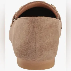 NEW YOKI Tan Faux Suede Loafer Flat 8 thumbnail 4