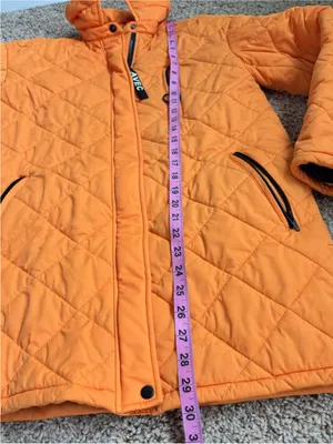 Quilted Orange Long Jacket thumbnail 8