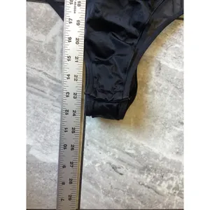 Victoria's Secret Black Mesh Panel Strappy Back Bodysuit L Large Gold Hardware thumbnail 4